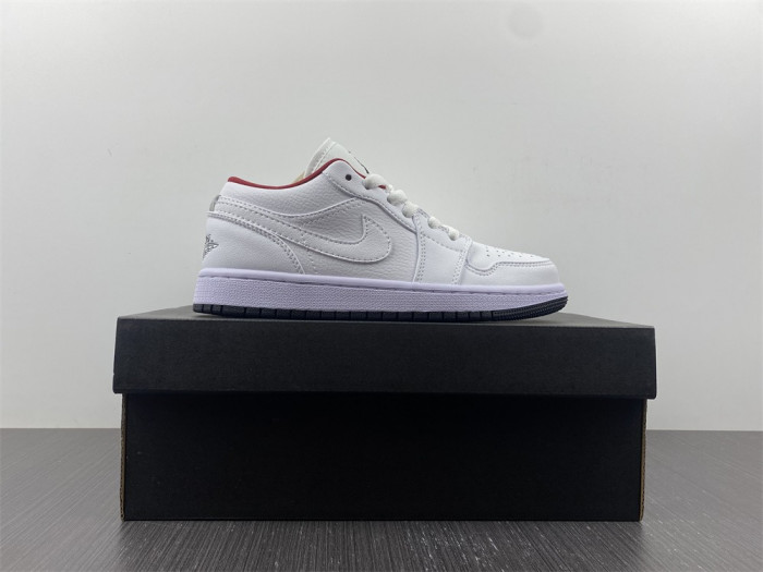 air jordan 1 low white gym red black 553560-164