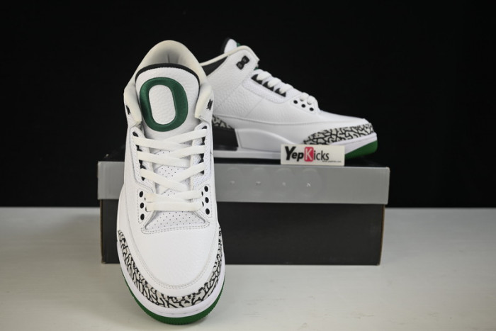air jordan 3 oregon ducks pit crew white 594282233