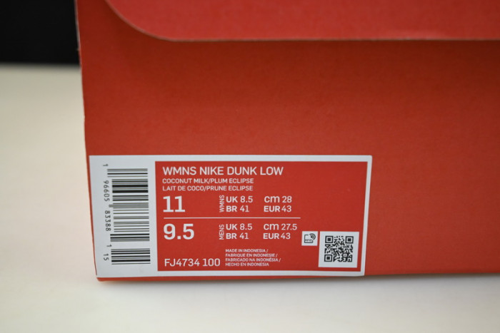 nike dunk low plum eclipse fj4734-100