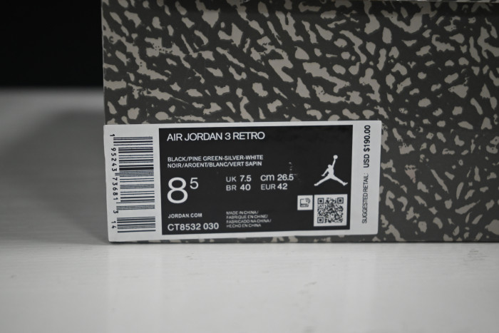 air jordan 3 retro pine green ct8532-030