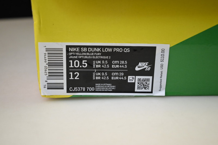 grateful dead x nike sb dunk low“ yellow bear” cj5378-700