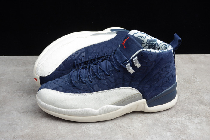 air jordan 12 retro international flight blue white bv8016-445