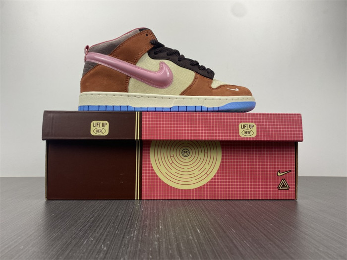 nike dunk mid social status free lunch chocolate milk dj1173-700