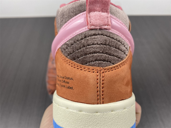 nike dunk mid social status free lunch chocolate milk dj1173-700