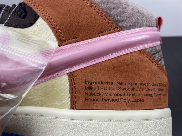 nike dunk mid social status free lunch chocolate milk dj1173-700