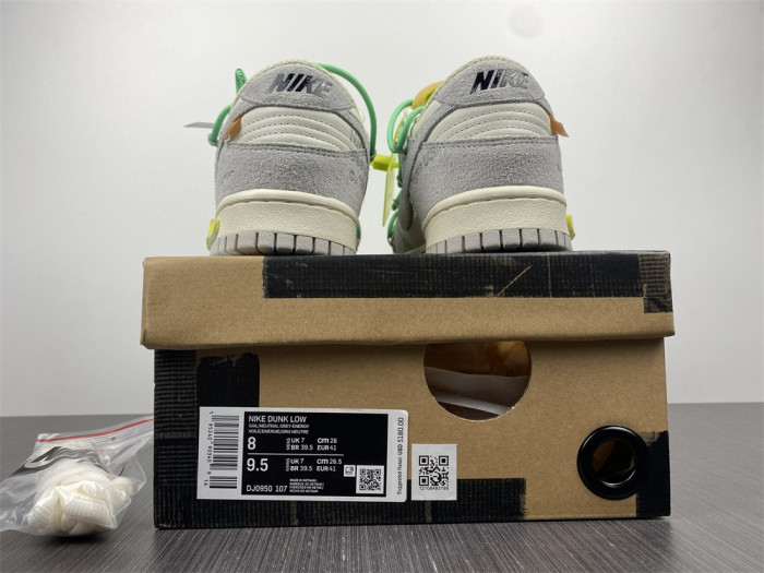nike dunk low ow lot 14 dj0950-106