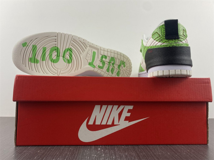 nike dunk low disrupt 2 snakeskin green dv1491-101