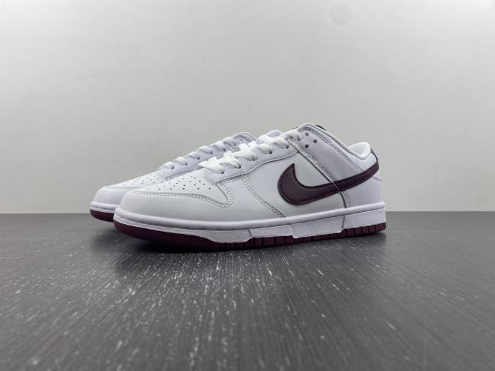nike dunk low white night maroon dv0831-102