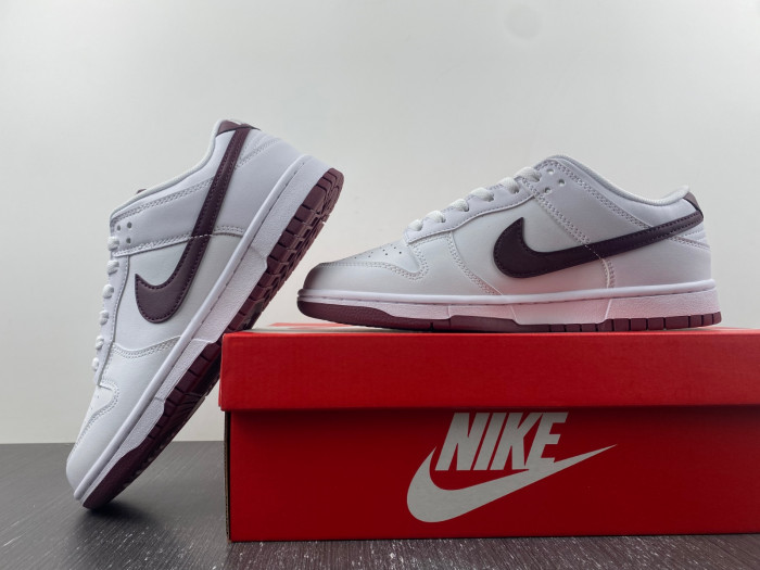 nike dunk low white night maroon dv0831-102