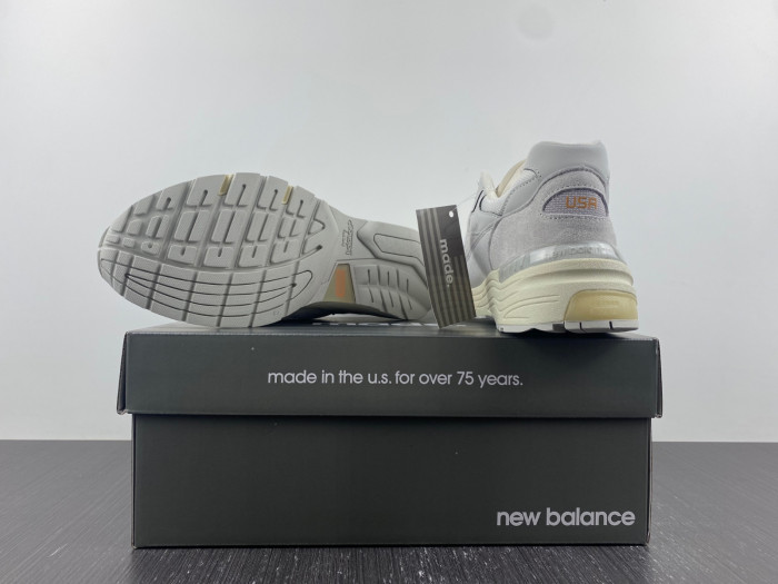 new balance 992 white silver m992md