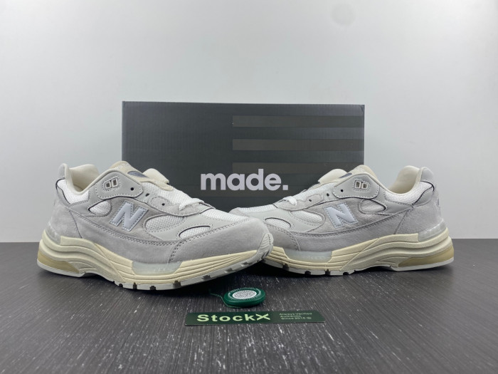 new balance 992 white silver m992md