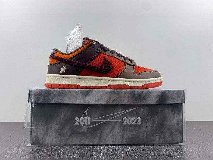 nike dunk low prm year of the rabbit light crimson fd4203-661