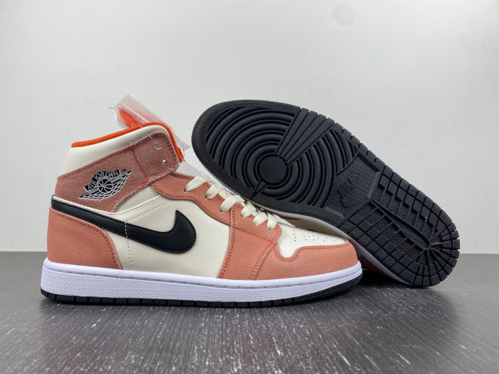 air air jordan 1 mid “orange suede” dv1336-800