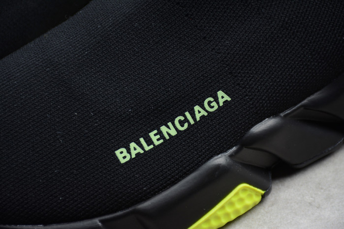 Ba*len*cia*ga speed trainer sneakers with yellow bottom wt-9030