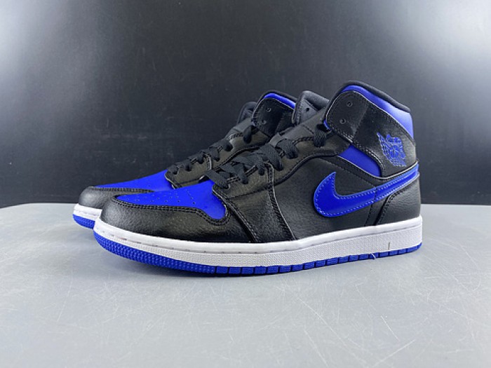 air jordan 1 mid royal black blue 554724-068