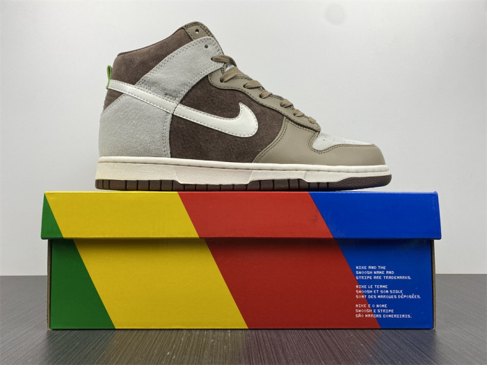 nike dunk high light chocolate dh5348-100