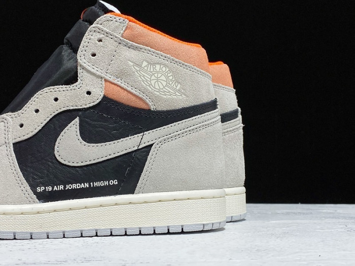 air jordan 1 grey black crimson 555088-018