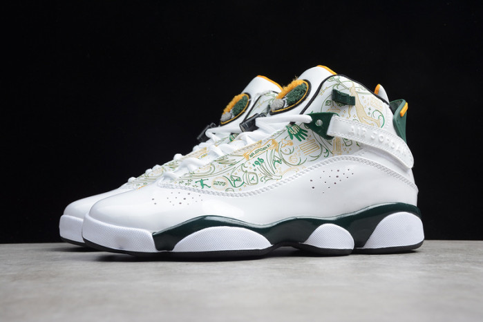 air jordan 6 rings seattle S*personics white green yellow 322992-102