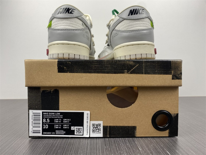 ow x nike dunk lot 25 dm1602-121