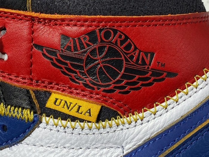 union x jordan 1 retro high los angeles blue toe bv1300-146
