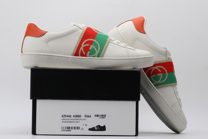 g*u*i ace embroidered low-top sneaker e2324