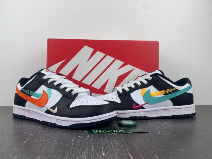 nike dunk low multiple s*hes white washed teal fd4623-131
