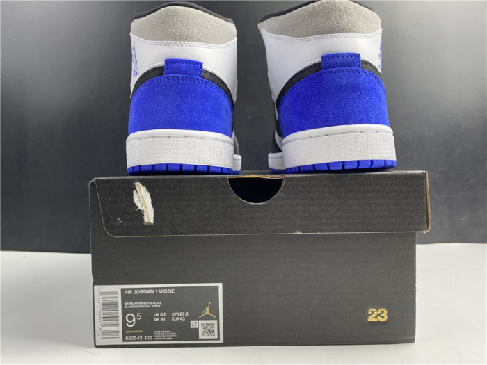 air jordan 1 mid se “game royal” 852542-102