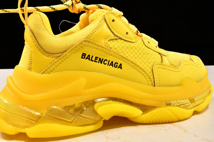 Ba*len*cia*ga TRIPLE S TRAINERS CLEAR SOLE TRAINER YELLOW W09O5 8126