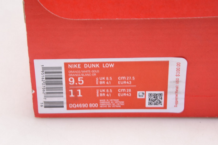 nike dunk low golden orange dq4690-800