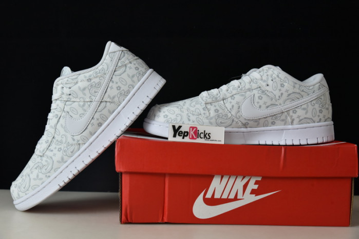 nike dunk low white paisley dj9955-100