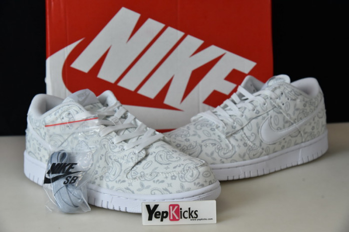 nike dunk low white paisley dj9955-100