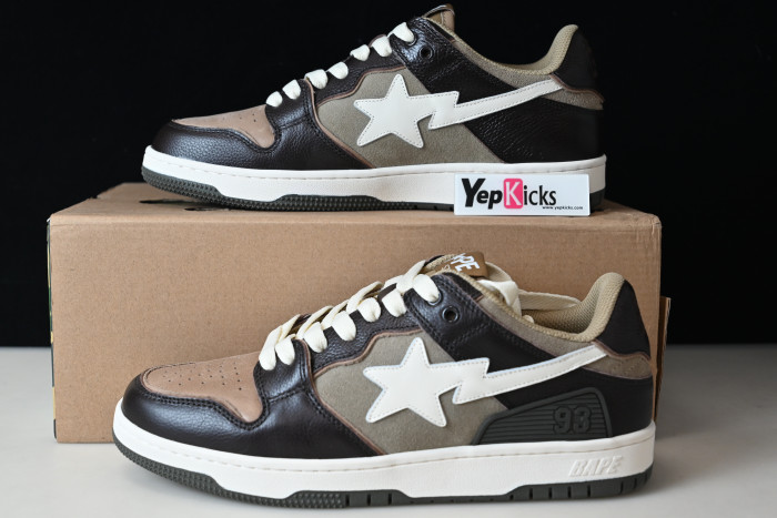 a bathing ape bape sta low brown b028