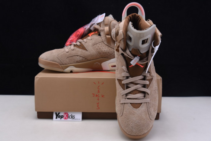 travis scott x air jordan 6 “british khaki” dh0690-200