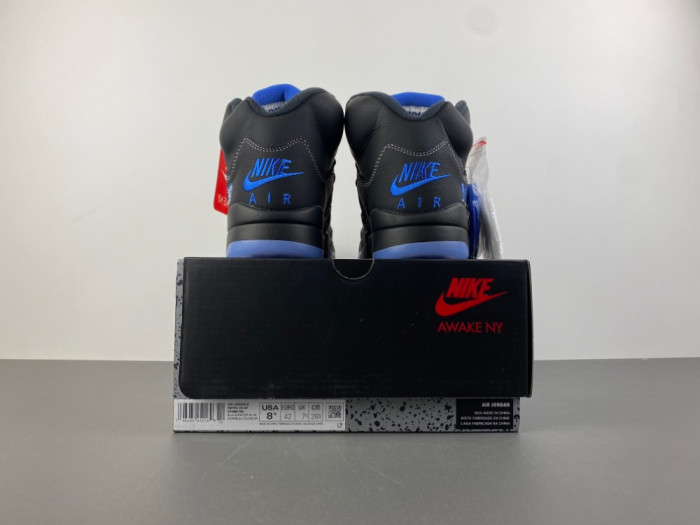 Awake NY x Air Jordan 5 Black Racer Blue DV4982-004
