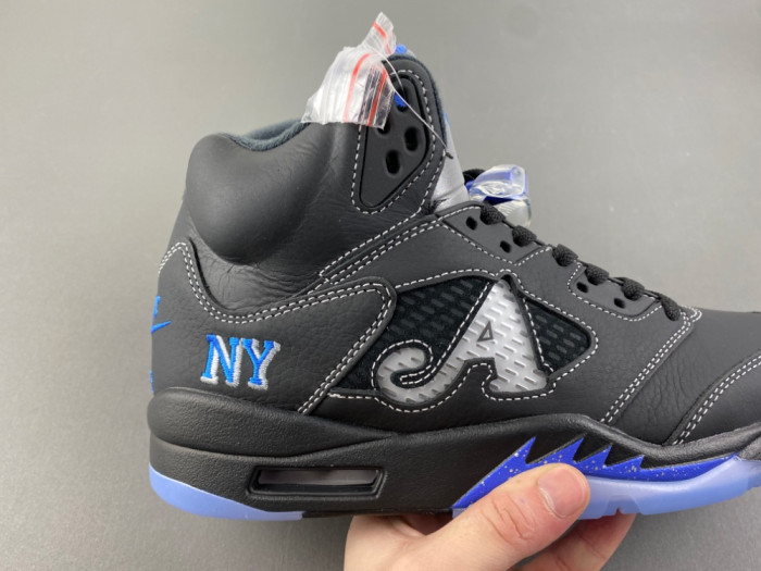 Awake NY x Air Jordan 5 Black Racer Blue DV4982-004