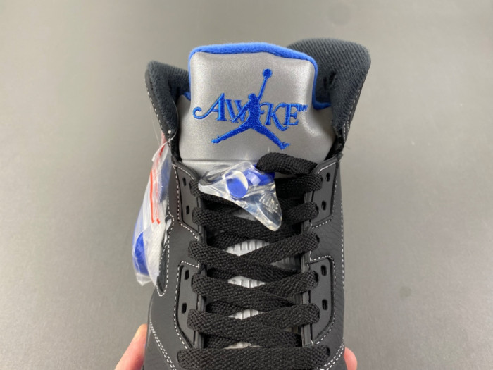 Awake NY x Air Jordan 5 Black Racer Blue DV4982-004