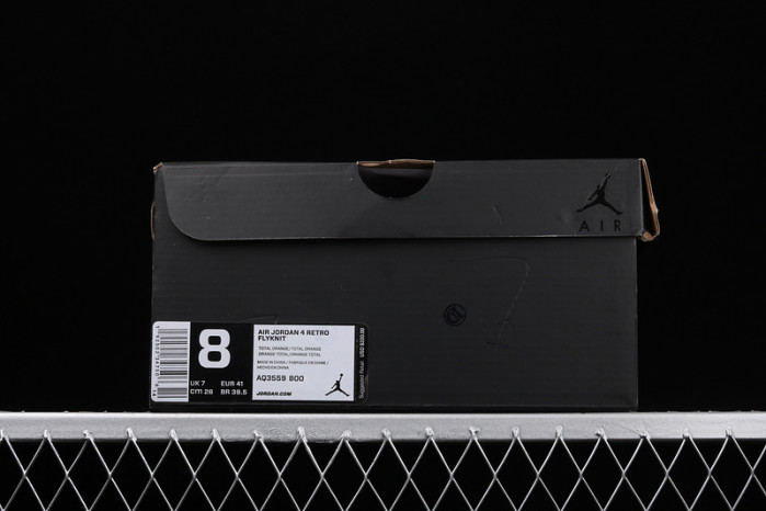 jordan 4 retro flyknit orange aq3559-800