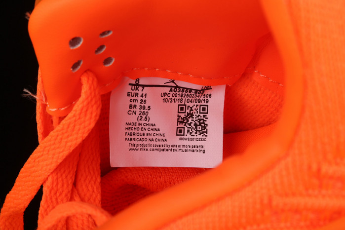 jordan 4 retro flyknit orange aq3559-800