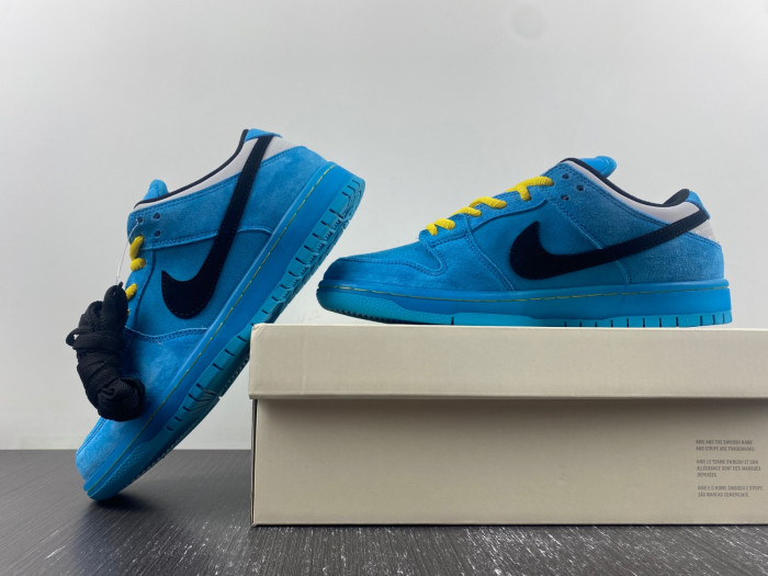 the powerpuff girls x nike sb dunk low “buttercup” fz8319-300