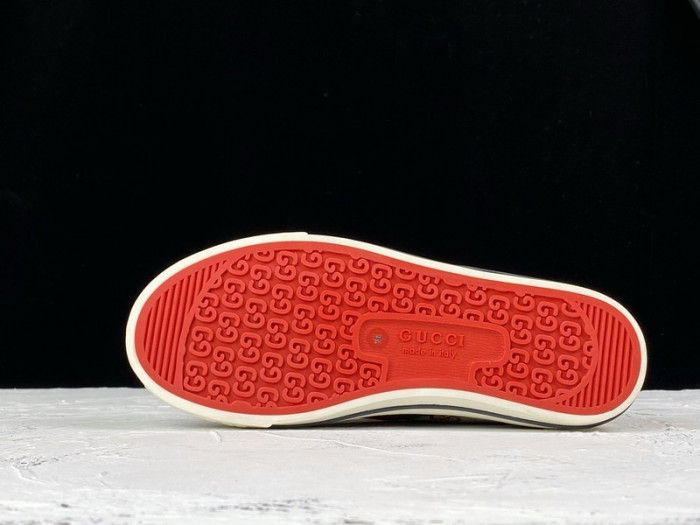 g*u*i ace embroidered low-top sneaker light brown green red e2235