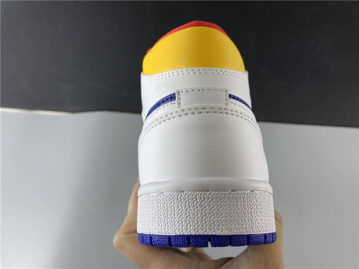 air jordan 1 mid royal blue laser orange 554724-131