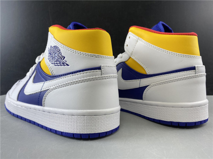 air jordan 1 mid royal blue laser orange 554724-131
