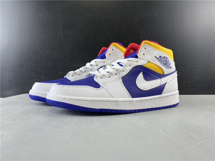 air jordan 1 mid royal blue laser orange 554724-131