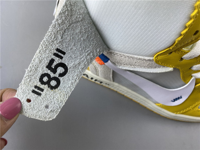 OW NIKE AIR JORDAN 1 UNC YELLOW AQ0818-149