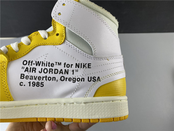 OW NIKE AIR JORDAN 1 UNC YELLOW AQ0818-149