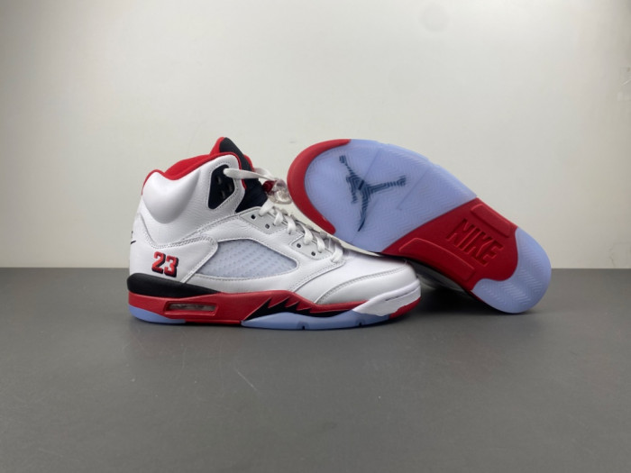 Air Jordan 5 Fire Red Black Tongue 2025 HQ7978-101