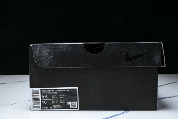 Nike Kobe 9 EM Low Protro White Court Purple IH1401-100