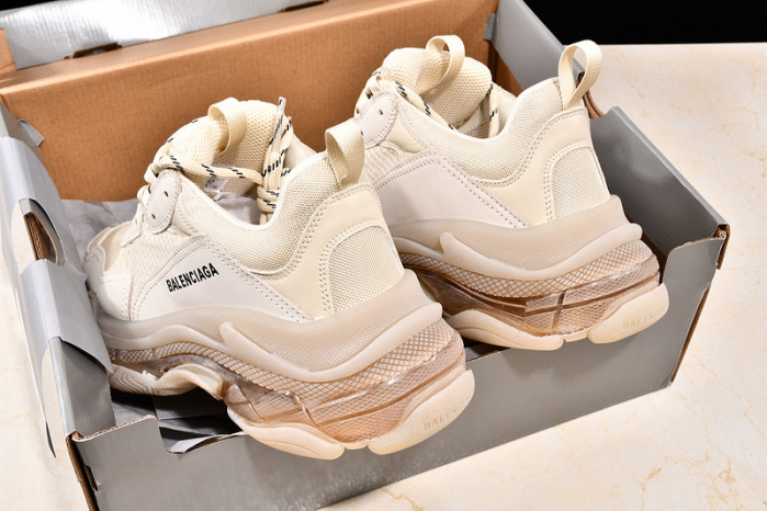 Ba*len*cia*ga TRIPLE S TRAINERS CLEAR SOLE TRAINER WHITE W09O5 8123