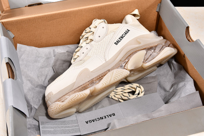 Ba*len*cia*ga TRIPLE S TRAINERS CLEAR SOLE TRAINER WHITE W09O5 8123
