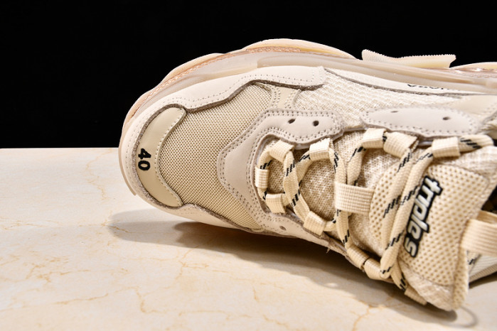 Ba*len*cia*ga TRIPLE S TRAINERS CLEAR SOLE TRAINER WHITE W09O5 8123